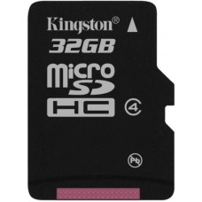 Карта Памяти Kingston micro SDHC 32 GB Class 4 + адаптер 