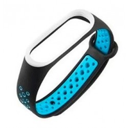 Ремінець для фітнес браслета Mi Band 5 / Mi Band 6 Чорний+Синій Ремінець для фітнес браслета Mi Band 5 / Mi Band 6 Чорний+Синій
