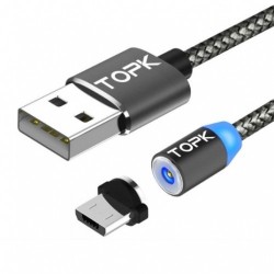 Topk магнитный кабель для зарядки lightning Черный