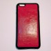 Бампер для iPhone 6/6S Plus с кожаной вставкой Красный