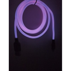 Светящиеся USB кабель Hoco Х21 Plus micro usb 1 метр Красный