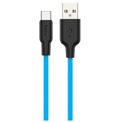 Кабель Type-C Hoco X21 Plus довжина 1 метр Чорний+Синій