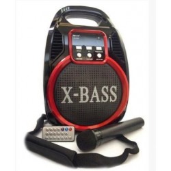 Портативна акустична система Golon RX-820 BT з мікрофоном Чорний+Червоний