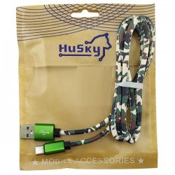 Кабель Type-C Husky Metall Хаки