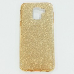 Бампер для Samsung J6 2018 года с блестинками Золотой