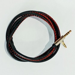 Кабель Husky 3.5 jack- 3.5 jack (AUX) кожанный Черный Кабель Husky 3.5 jack- 3.5 jack (AUX) кожанный Черный