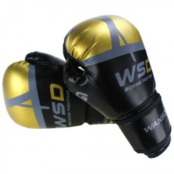 Детские перчатки для кикбоксинга Черный+Золотой