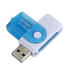 Card Reader All in one usb 2.0 (Micro SD/TF M2 MMC SDHC MS Duo) Белый