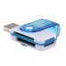 Card Reader All in one usb 2.0 (Micro SD/TF M2 MMC SDHC MS Duo) Білий