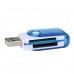 Card Reader All in one usb 2.0 (Micro SD/TF M2 MMC SDHC MS Duo) Білий