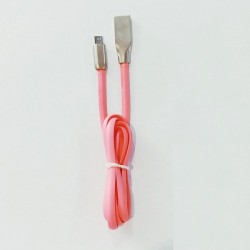 Кабель Zinc Alloy micro USB длина 1 метр Розовый