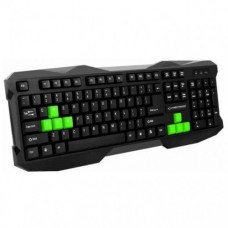 Провідна ігрова клавіатура Esperanza EGK201 Чорний+Зелений