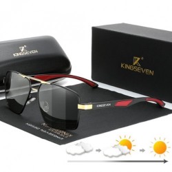 Фотохромні окуляри KINGSEVEN 7719 з футляром Золотий+Сірий