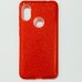 Бампер для Xiaomi Redmi Note 6 с блестинками Красный