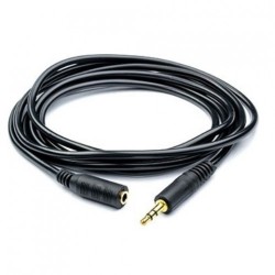 AUX удлинитель 3,5 Jack мама - 3,5 Jack папа длина 1.5 метра Черный