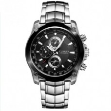 Кварцевые часы Curren 8025 Серебристый+Черный