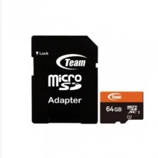 Карта Пам'яті Team Group micro SD 10 Class 64 GB з адаптером Чорний