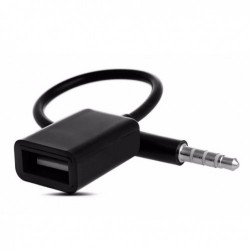 Кабель AUX - USB 12 см Черный Кабель AUX - USB 12 см Черный