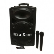 Колонка-валіза Su-Kam BT150D + 2 мікрофона Чорний