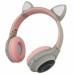 Наушники Bluetooth CATear VZV-850M LED уши Серый+Розовый