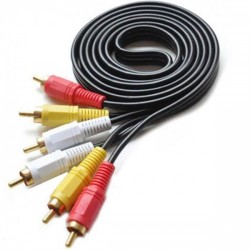 Кабель 3 RCA - 3 RCA ZIXUNLAN длина 1 метр Черный Кабель 3 RCA - 3 RCA ZIXUNLAN длина 1 метр Черный