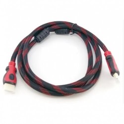 Кабель HDMI V1.4 тканевой 5 метров Черный