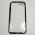 Бампер для iPhone 7/8 прозрачный с окантовкой Серебристый