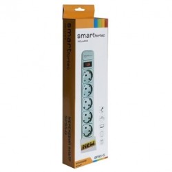 Сетевой фильтр Smart Fortec 5 розеток 1,8 метра Серый