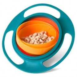 Детская непроливающаяся тарелка Universal Gyro BOWL Зеленый+Оранжевый Детская непроливающаяся тарелка Universal Gyro BOWL Зеленый+Оранжевый