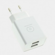 Мережевий зарядний пристрій WUW T31 2.4A 2USB з кабелем micro USB Білий