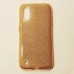 Бампер для Samsung A01/A015 с блестинками Золотой