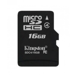 Карта Памяти Micro SD Class 4 16 GB Kingston Черный