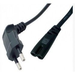 Бытовой кабель 0,5 м угловой Черный