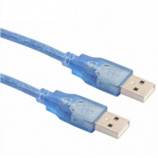 Кабель USB-USB папа-папа 0,5 м Синий