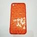 Бампер для iPhone 7/8 прозрачный граненный Красный