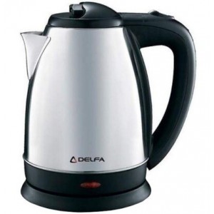 Электрический чайник Delfa 3200 Х Черный+ Нержаеющая сталь