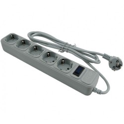 Сетевой фильтр Merilon G518 5 розеток 1.8 метра Серый Сетевой фильтр Merilon G518 5 розеток 1.8 метра Серый
