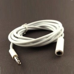 AUX удлинитель 3,5 Jack мама - 3,5 Jack папа довжина 3 метра 3 pin Белый