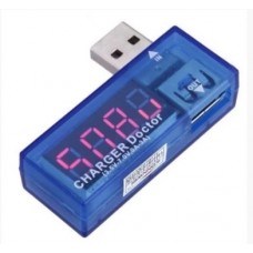 USB тестер вольт та ампер "Charger Doctor" кутовий Синій