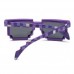 Тематические, пиксельные, детские очки Minecraft 8 bit Фиолет