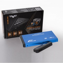 Внешний карман Frime Sata HDD\SSD 2.5, USB .0 metall Синий