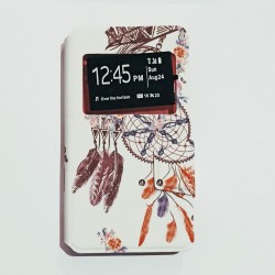 Универсальный чехол книжка для телефона 4,8 - 5,3  дюймов Ловец снов Белый