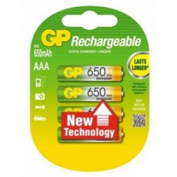 Аккумулятор GP Rechargeable R03 650 mAh Ni-MH Аккумулятор GP Rechargeable R03 650 mAh Ni-MH
