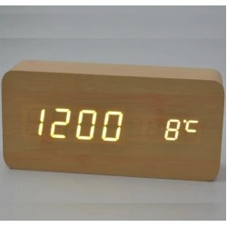 Часы настольные VST 862 Белая подсветка Бежевый