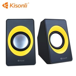 Компьютерные колонки 2.0 Kisonli A-303 Черный+Желтый Компьютерные колонки 2.0 Kisonli A-303 Черный+Желтый