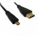 Кабель HDMI-micro HDMI довжина 1,5 метри Чорний