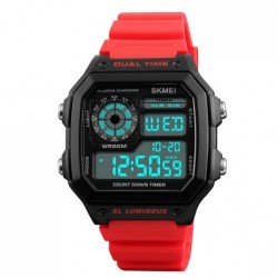 Спортивные электронные часы Skmei 1299 Красный+Черный