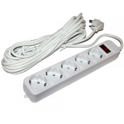 Сетевой фильтр Maxxter SPM5-G-6B 5 розеток длина 1,8 метра Белый Сетевой фильтр Maxxter SPM5-G-6B 5 розеток длина 1,8 метра Белый