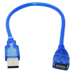 Кабель удлинитель USB длина 0,3 метра Синий