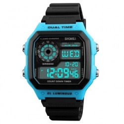 Спортивные электронные часы Skmei 1299 Черный+Синий
